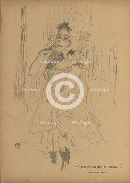 Anna Held dans Toutes ces Dames au Théâtre, 1895. Creator: Toulouse-Lautrec, Henri, de (1864-1901).