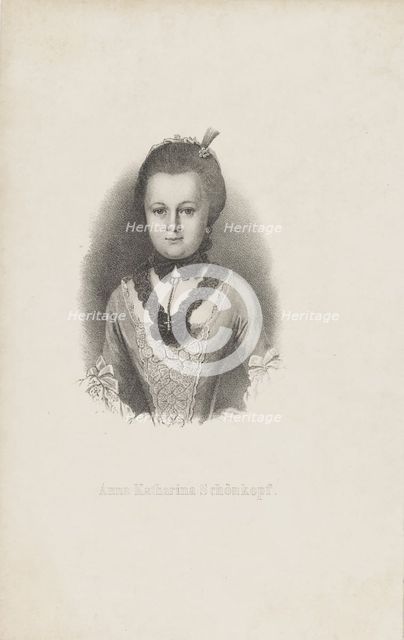 Anna Katharina ("Käthchen") Schönkopf (1746-1810), ca 1820. Creator: Anonymous.