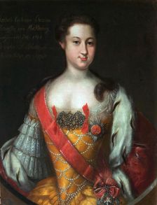 Anna Leopoldovna, Grand Duchess and Regent of Russia (1718-1746), 1732. Creator: Wedekind, Johann-Heinrich (1674-1736)