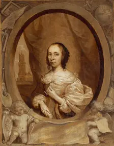 Anna Maria van Schurman, 1657. Creator: Cornelis Janssens van Ceulen