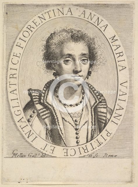 Anna Maria Vaiani, 1624-36. Creator: Claude Mellan.