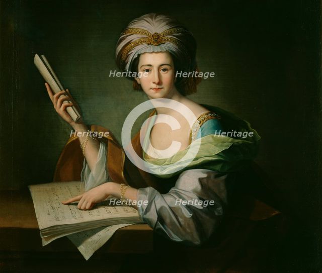 'Anna Maria Schutz, Lady Griffin', c1758-c1764. Artist: Benjamin West.