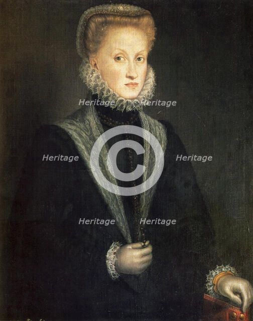 Anna of Austria, Queen consort of Philip II of Spain and Portugal, 1573.  Artist: Sofonisba Anguissola
