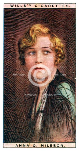 Anna Quirentia Nilsson (1888-1974), Swedish-born American actress, 1928.Artist: WD & HO Wills