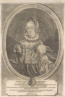 Anna Radziwill (Boner). From: Icones Familiae Ducalis Radivilianae, 1758