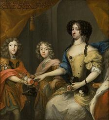 Anna Sofia of Denmark with her sons, late 17th-early 18th century. Creator: David von Krafft