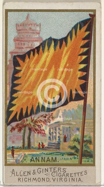 Annam, from Flags of All Nations, Series 2 (N10) for Allen & Ginter Cigarettes Brands, 1890. Creator: Allen & Ginter.