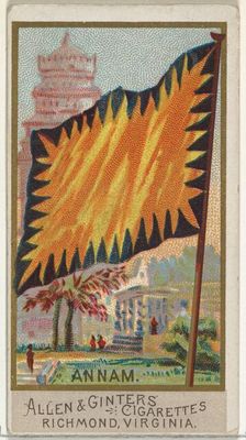Annam, from Flags of All Nations, Series 2 (N10) for Allen & Ginter Cigarettes Brands, 1890. Creator: Allen & Ginter