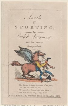 Annals of Sporting, 1809., 1809. Creator: Thomas Rowlandson