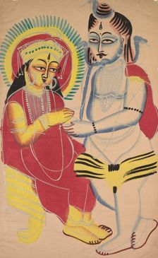 Annapurna and Shiva, 1800s. Creator: Unknown