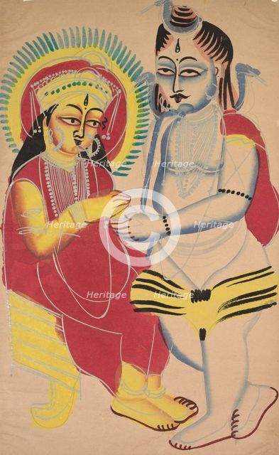 Annapurna and Shiva, 1800s. Creator: Unknown.