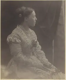 Anne Thackeray Ritchie, May 1870. Creator: Julia Margaret Cameron