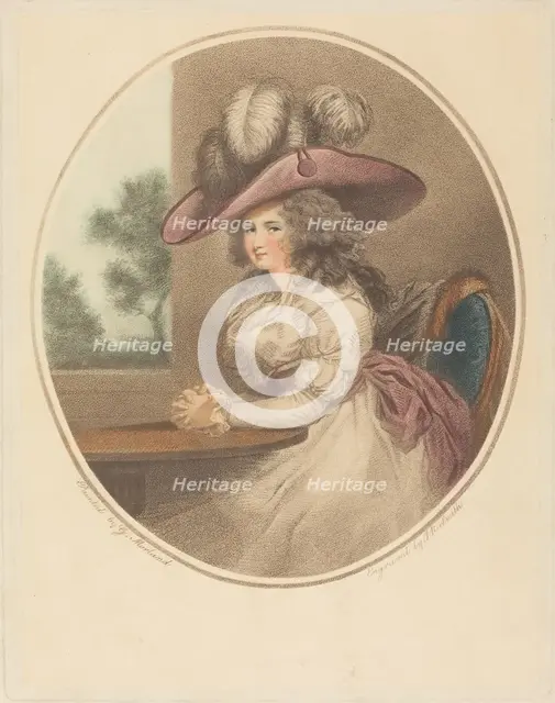 Anne Ward Morland (Delia in Town), c. 1788. Creator: John Raphael Smith.