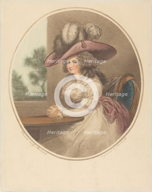 Anne Ward Morland (Delia in Town), c. 1788. Creator: John Raphael Smith.