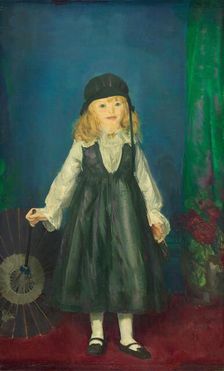 Anne with a Japanese Parasol, 1917. Creator: George Wesley Bellows