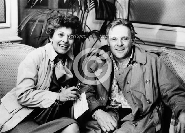 Anne Bancroft (1931- ) and Anthony Hopkins (1937- ) on the set of '84 Charing Cross Road', 1985. Creator: Unknown.