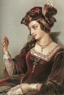 Anne Boleyn (1507-1536), the second wife of King Henry VIII, 1851. Creators: B Eyles, Henry Nelson O'Neil