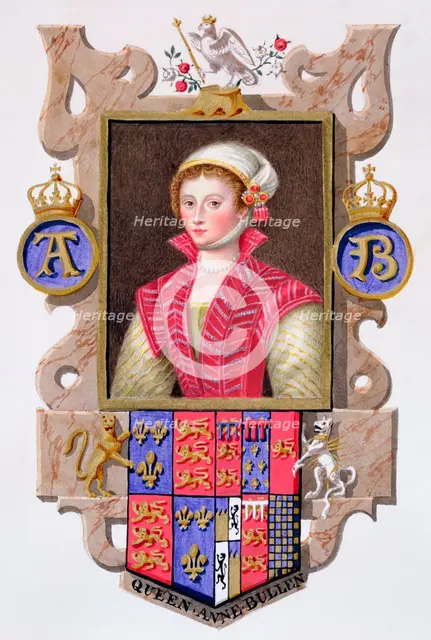 Anne Boleyn, second wife and Queen of Henry VIII, (1825). Creator: Sarah, Countess of Essex.
