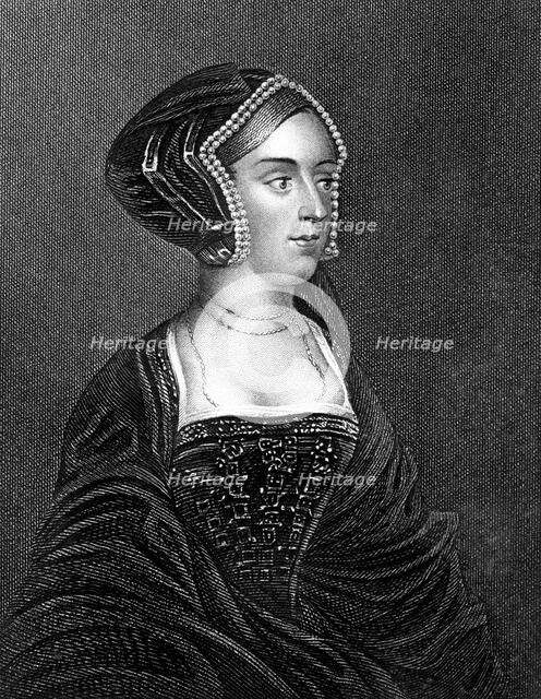 Anne Boleyn, second wife of Henry VIII, (19th century).Artist: Henry Thomas Ryall