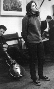 Anne Briggs singing at Cecil Sharp House, London, c1960s. Artist: Eddis Thomas