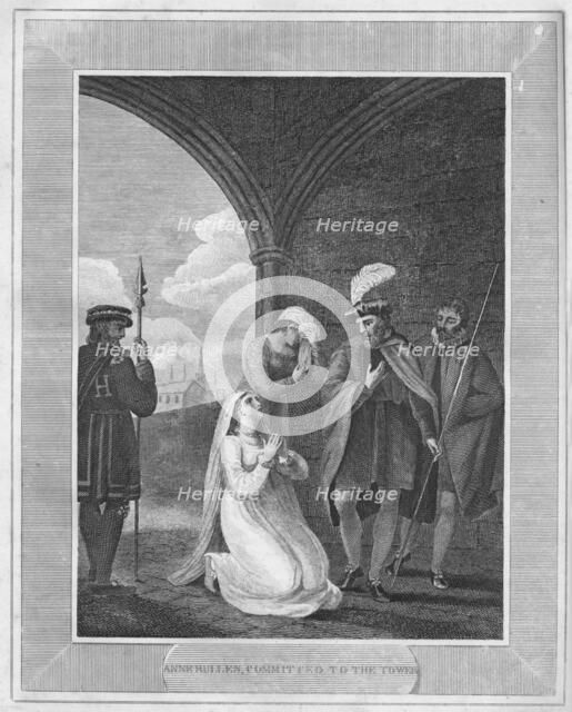 'Anne Bullen, Committed to the Tower', 1838. Artist: Unknown.