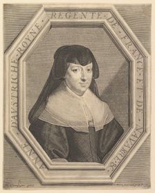 Anne d'Autriche, reine de France, en habit de deuil. Creator: Jean Morin