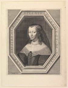 Anne d'Autriche, reine de France, en deuil de cour. Creator: Jean Morin