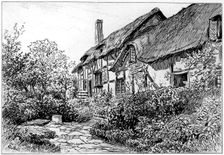 Anne Hathaway's cottage at Shottery, Stratford-upon-Avon, Warwickshire, 1885. Artist: Edward Hull