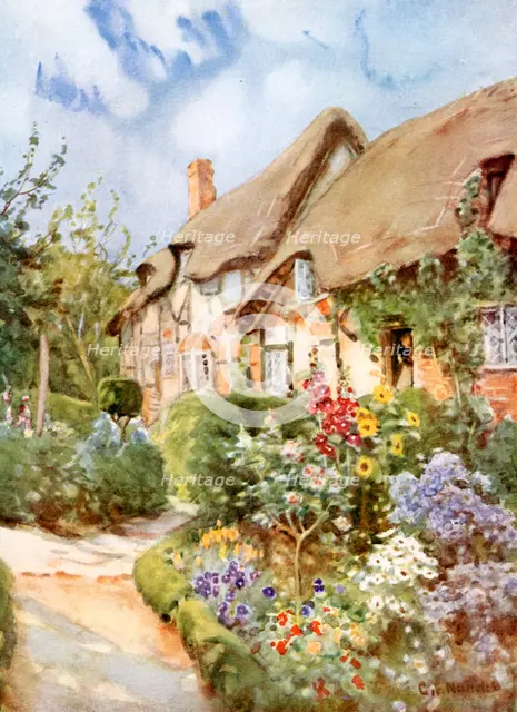 Anne Hathaway's Cottage, Shottery, Warwickshire, 1924-1926.Artist: George F Nicholls