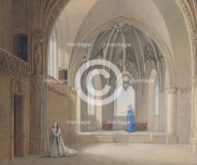 Anne, ma soeur Anne, ne vois-tu rien venir?, 1817. Creator: Auguste Garneray.