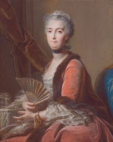 Anne Marie Louise Nicole de Lamoignon de Malsherbes, Countess of Sénozan, c1751. Creators: Jean Valade, Anne-Nicole de Lamoignon Sénozan