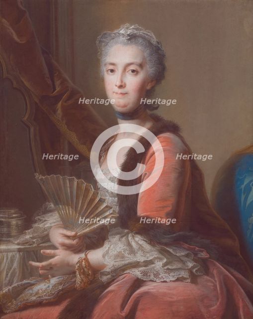 Anne Marie Louise Nicole de Lamoignon de Malsherbes, Countess of Sénozan, c1751. Creators: Jean Valade, Anne-Nicole de Lamoignon Sénozan.