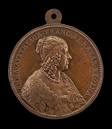 Anne of Austria, 1601-1666, Wife of King Louis XIII of France 1615 [obverse], 1642. Creator: Jean Darmand