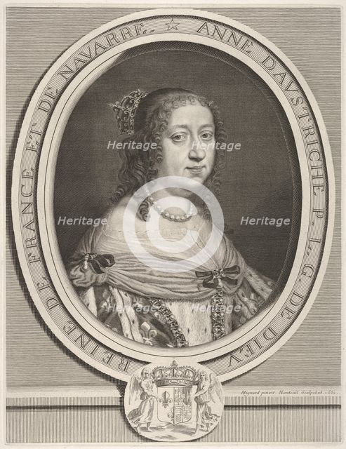 Anne of Austria, 1660. Creator: Robert Nanteuil.