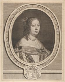 Anne of Austria, 1660. Creator: Robert Nanteuil