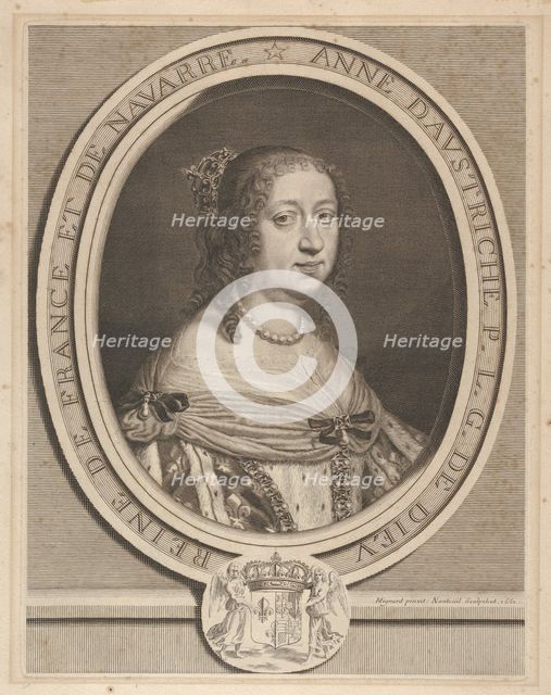Anne of Austria, 1660. Creator: Robert Nanteuil.