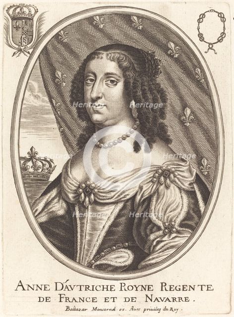 Anne of Austria. Creator: Balthasar Moncornet.