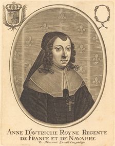 Anne of Austria. Creator: Balthasar Moncornet