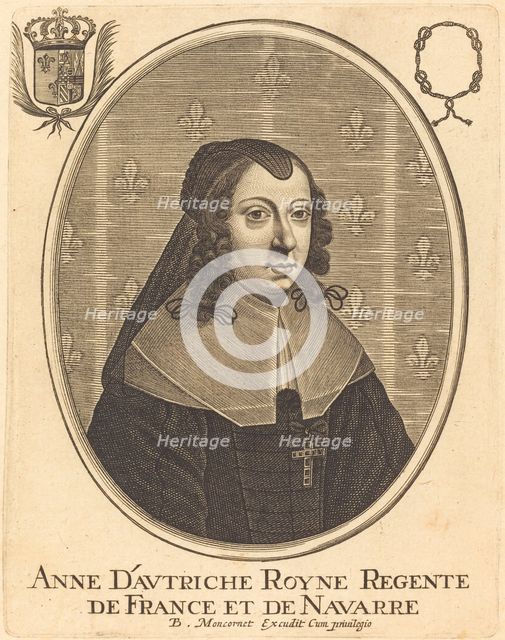 Anne of Austria. Creator: Balthasar Moncornet.