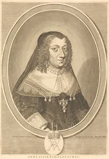 Anne of Austria, in or after 1645. Creator: Michel Lasne
