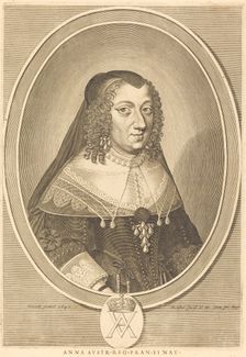 Anne of Austria, in or after 1645. Creator: Michel Lasne