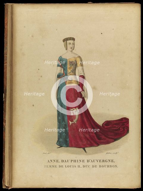 Anne of Auvergne (1358-1417), Countess of Forez and Duchess of Bourbon, Late 18th cent.. Artist: Gatine, Georges Jacques (1773-1831)