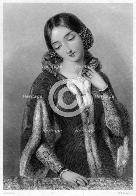 Anne of Bohemia, Queen Consort of Richard II of England.Artist: WJ Edwards