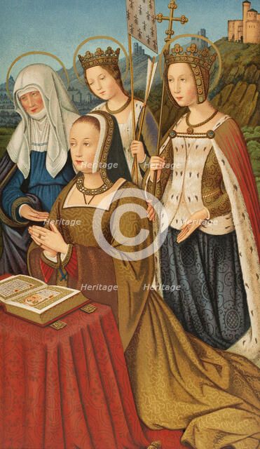 Anne of Brittany, (1477-1514), Duchess of Brittany and Queen consort of France..., 1877. Creator: Unknown.