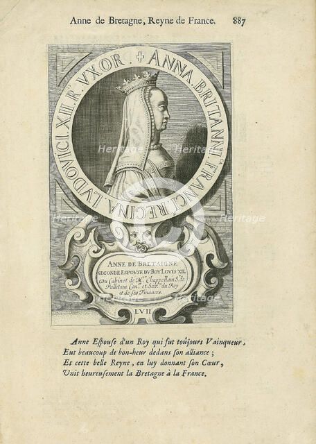 Anne of Brittany (1477-1514), Duchess of Brittany and Queen of France. Creator: Anonymous.