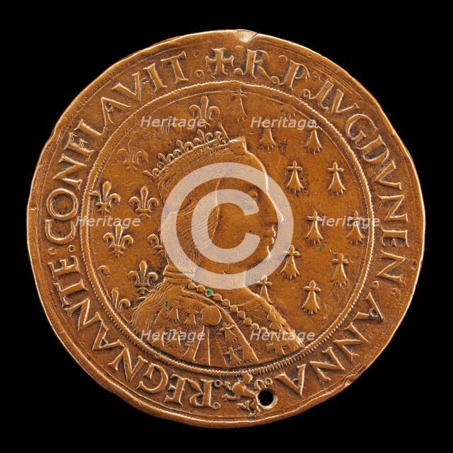 Anne of Brittany, 1477-1514, Wife of Charles VIII 1491 [reverse], 1493/1494. Creators: Louis Lepère, Nicolas de Florence, Jean Lepère.