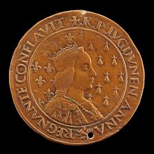 Anne of Brittany, 1477-1514, Wife of Charles VIII 1491 [reverse], 1493/1494. Creators: Louis Lepère, Nicolas de Florence, Jean Lepère
