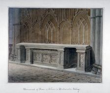 Anne of Cleves monument, Westminster Abbey, London, 1829. Artist: John Chessell Buckler