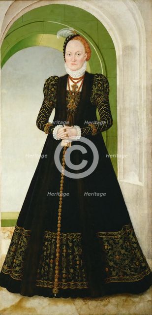 Anne of Denmark (1532-1585), Electress of Saxony, after 1565. Artist: Cranach, Lucas, the Younger (1515-1586)