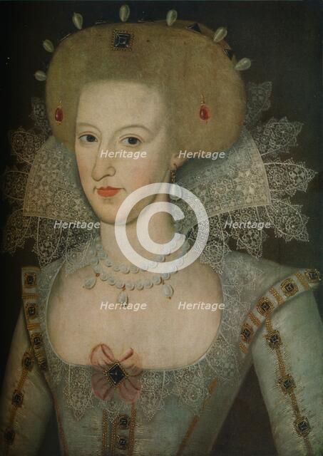 'Anne of Denmark (1574-1619), queen consort of King James I', 17th century. Artist: Marcus Gheeraerts, the Younger.